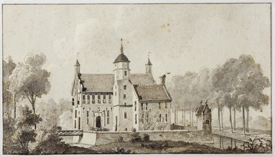 The Hanckema Castle in Zuidhorn by Hermanus Numan